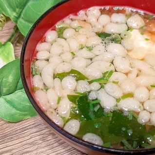 【鍋いらず】レンジで完結！鰹節かおる♪揚げ玉味噌汁